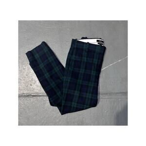 J Crew Women’s Cameron Plaid Pants Size 2 Green And Blue Preppy Style